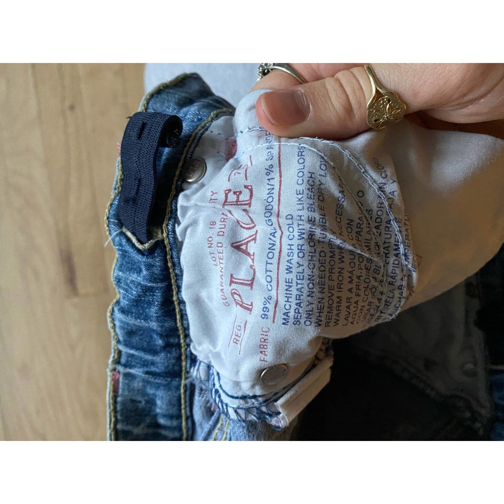 The Childrens Place Bootcut Stretch Blue Denim Jeans - Picture 5 of 6